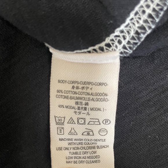 We The Free White and Black Blockcore, Oversized Asymmetrical T-Shirt - Picture 8 of 9